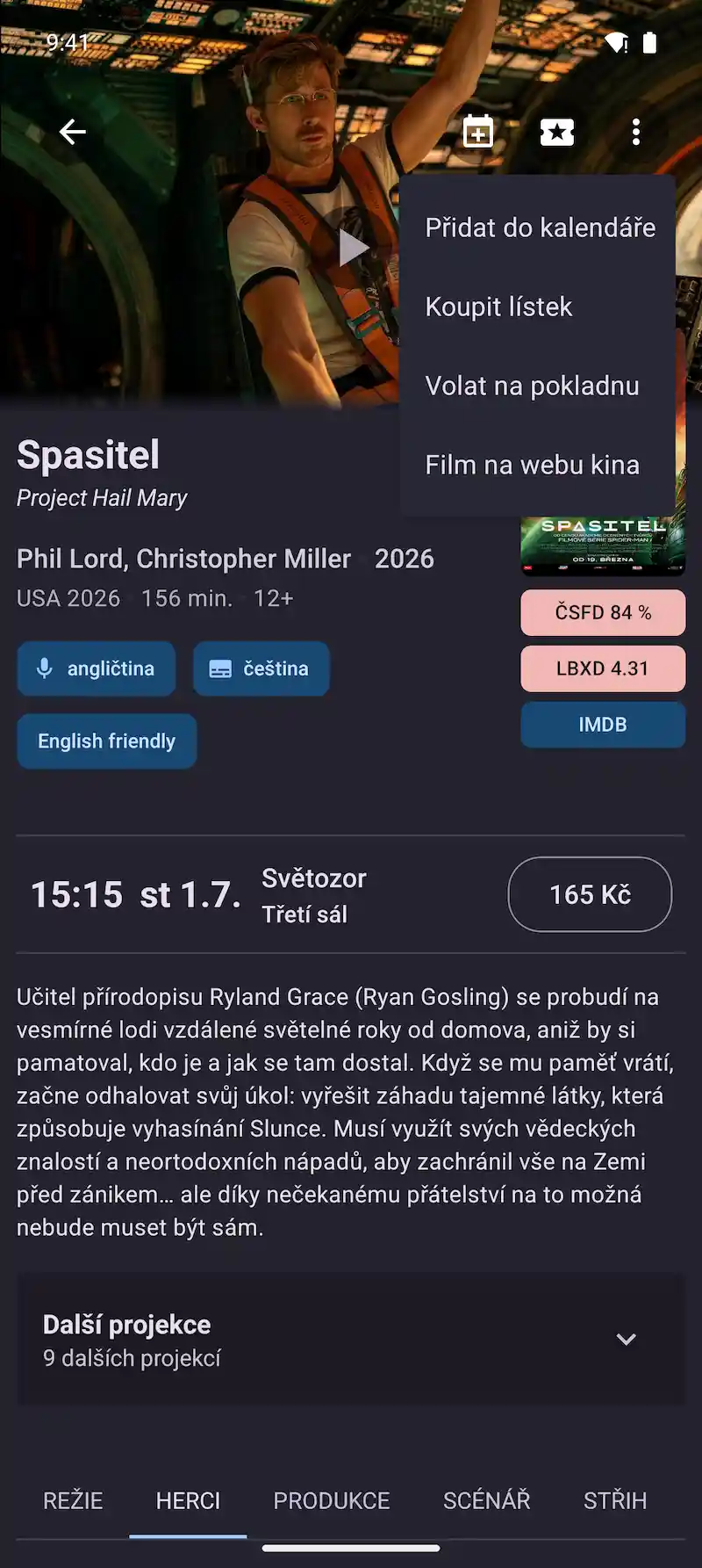 KinoKlub app — screen