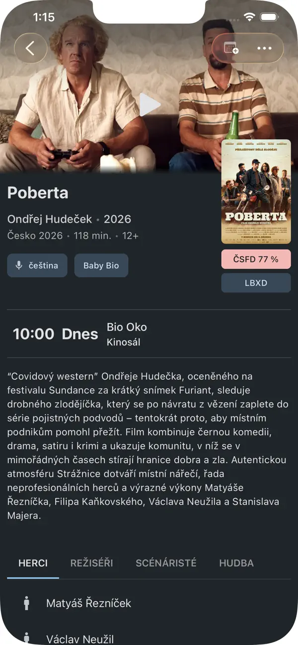 KinoKlub app — screen