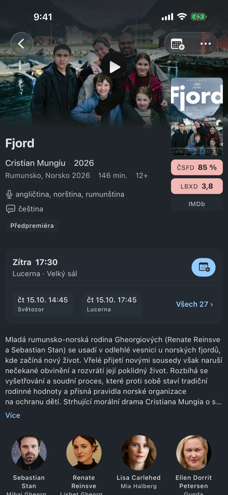 KinoKlub app — film detail